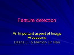 Feature detection - Stevens Institute of Technology
