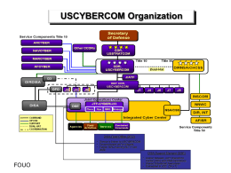 Haft of the Spear: US Cyber Command Organization PowerPoint