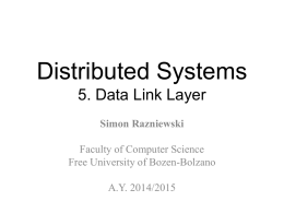 Distributed Systems5. Data Link Layer