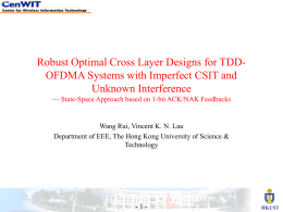 Robust Optimal Cross Layer Designs for TDD