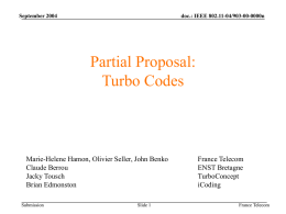 Turbo Codes Presentation