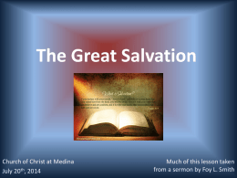 The Great Salvation - Medina Church of Christ