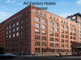 ART FACTORY HOTELS BUSINESS PLAN