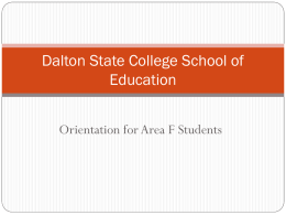 Dalton State College School of Education