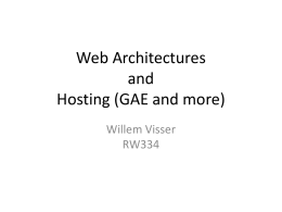 Web Architectures - Stellenbosch University