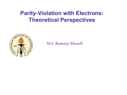 Parity-Violation with Electrons: Theoretical Perspectives