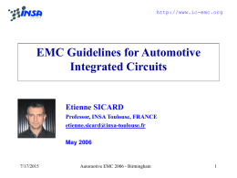 EMC guidelines for Automotive ICs