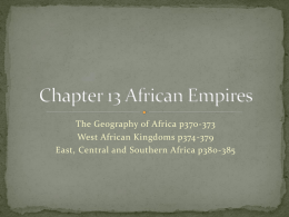 Chapter 13 African Empires