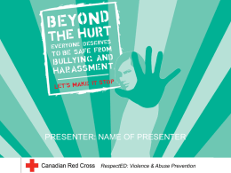 RespectED – Beyond the Hurt Adult Workshop