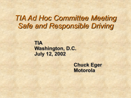 TIA Ad Hoc Committee Meeting&nb