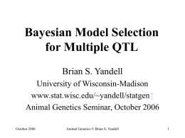 Bayesian Inference for QTLs in Inbred Lines