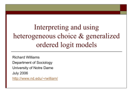 gologit2: Generalized Logistic Regression Models for