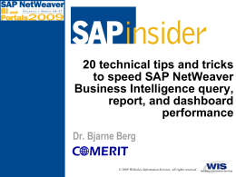Performance tuning SAP BI