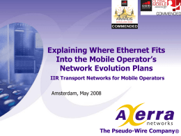 Explaining Where Ethernet Fits Into the Mobile Operator’s