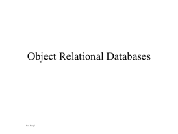 Object Relational Databases - West University of Timișoara