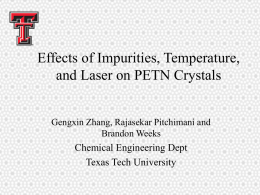 Effects of Impurities on PETN Crystals