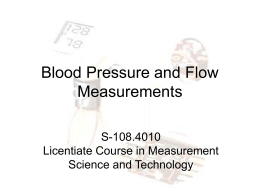 Blood Pressure and Flow Measurements - MRI