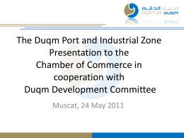 Port of Duqm - Oman Chamber of Commerce and Industry