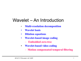 Wavelet Intro