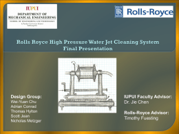 Rolls Royce High Pressure Water Jet Cleaning System Final