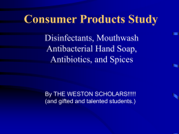 Consumer Products Study - Montclair State University