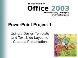 PowerPoint Project 1 - LeMoyne