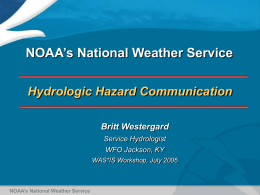 National Weather Service 3rd Quarter Review 2001