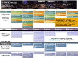 AOK! Fitness Schedule May 2012