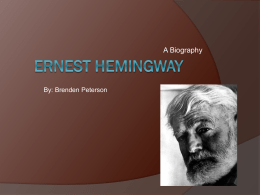 Ernest Hemingway - Groton Public Schools