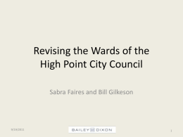 Revising the Wards of the High Point City Council