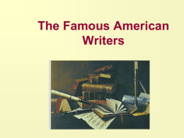 Creation of the Famous American Writers