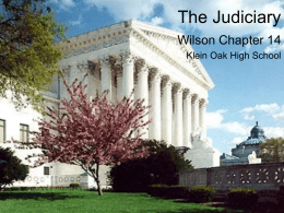 The Judiciary - Klein Oak.org