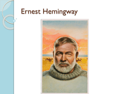 Ernest Hemingway Jiena Hu