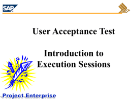 UAT Introduction to Execution - fh