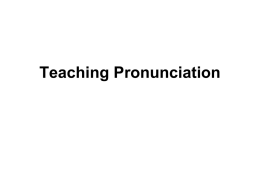 Teaching Pronunciation - MFI