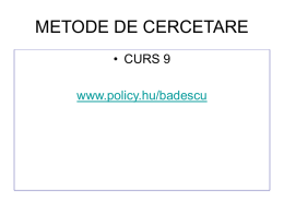 METODE DE CERCETARE - International Policy Fellowships