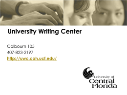 Graduate Student - UCF University Writing Center
