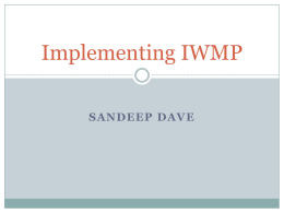 Implementing IWMP