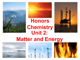 Unit 2 Matter and Energy