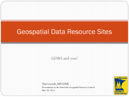 Geospatial Data Resource Sites