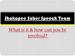 Shakopee Saber Speech Team