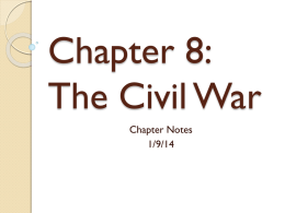 Chapter 8: The Civil War - Minneota Elementary School