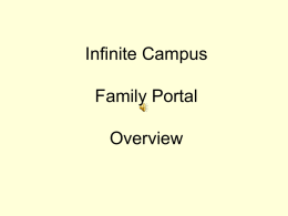 Infinite Campus Family Portal Overview