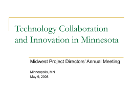 Technology Collaboration and Innovation in Minnesota
