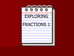 Explore Fractions