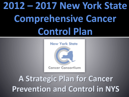 New York State Comprehensive Cancer Control Plan 2012