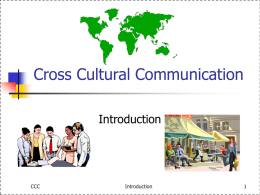 IBU 321: Cross Cultural Communications