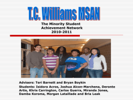 T.C. WILLIAMS MSAN - ElectronicSchoolBoard