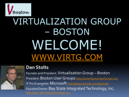 Virtualization Deep Dive Day