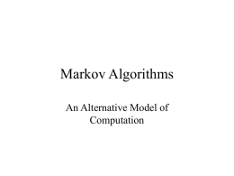 Markov Algorithms - Gunadarma University